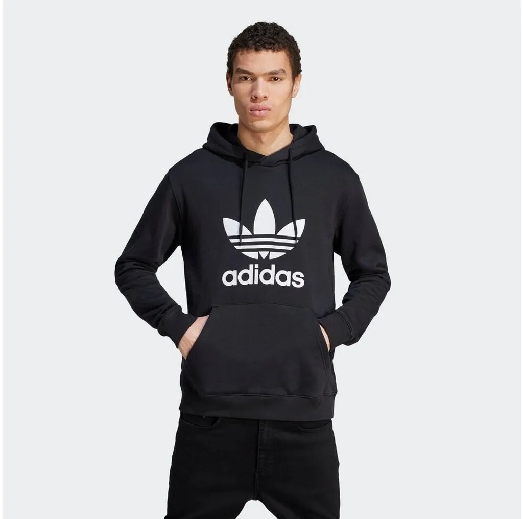 Hoodie Adidas Trefoil Negra Hombre - Adidas en tienda