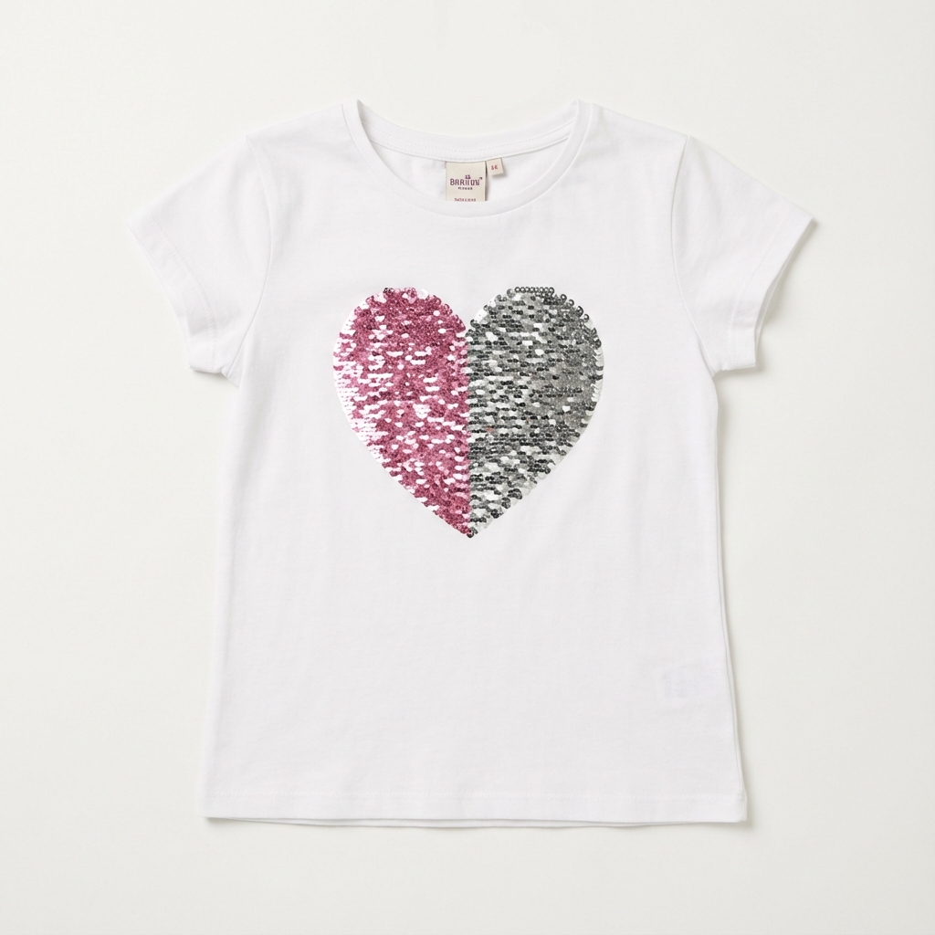 Camiseta Lentejuelas Reversibles Corazón - Justice