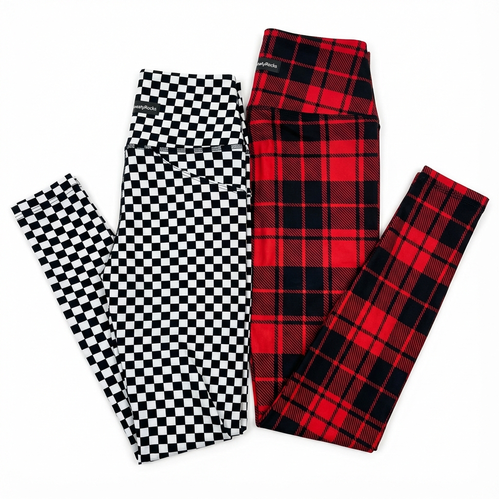 Licras para Mujer con Diseño a Cuadros SweatyRocks - SweatyRocks