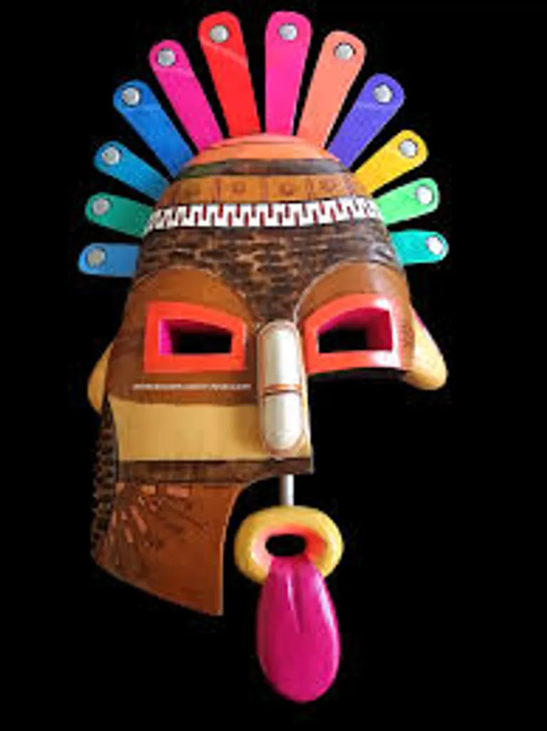 Máscara de Danzante Tallada - Alquiler en tienda - Tigua - Cotopaxi