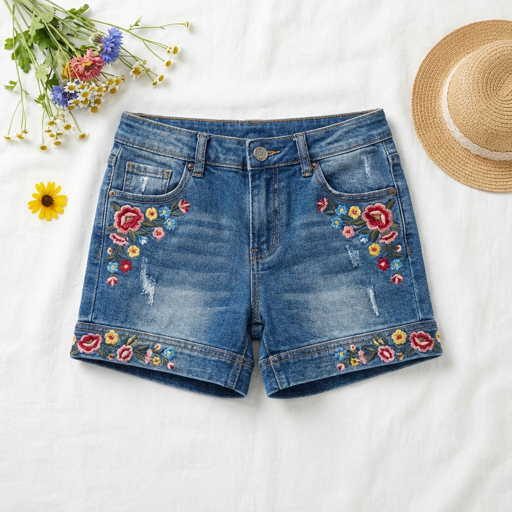 Shorts Denim con Bordado - Gap en tienda