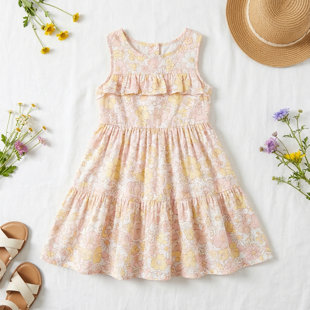 Vestido Floral de Verano para Niña - Carter's en tienda